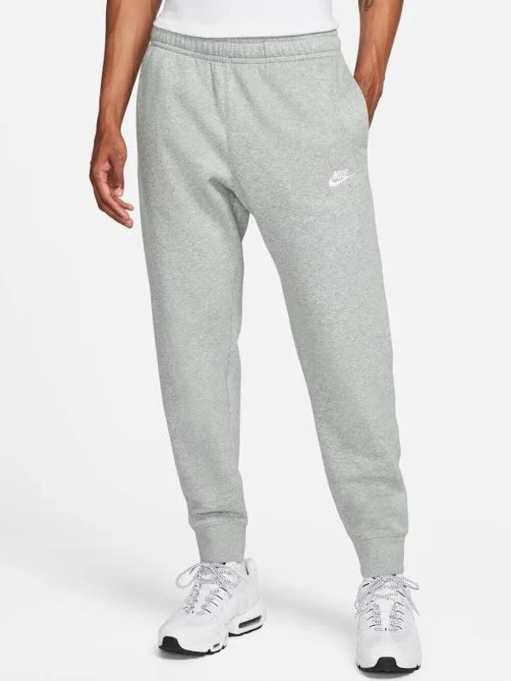 Nike Men’s Sportswear Club Fleece Joggers Dark Grey Heather Size Small EUC